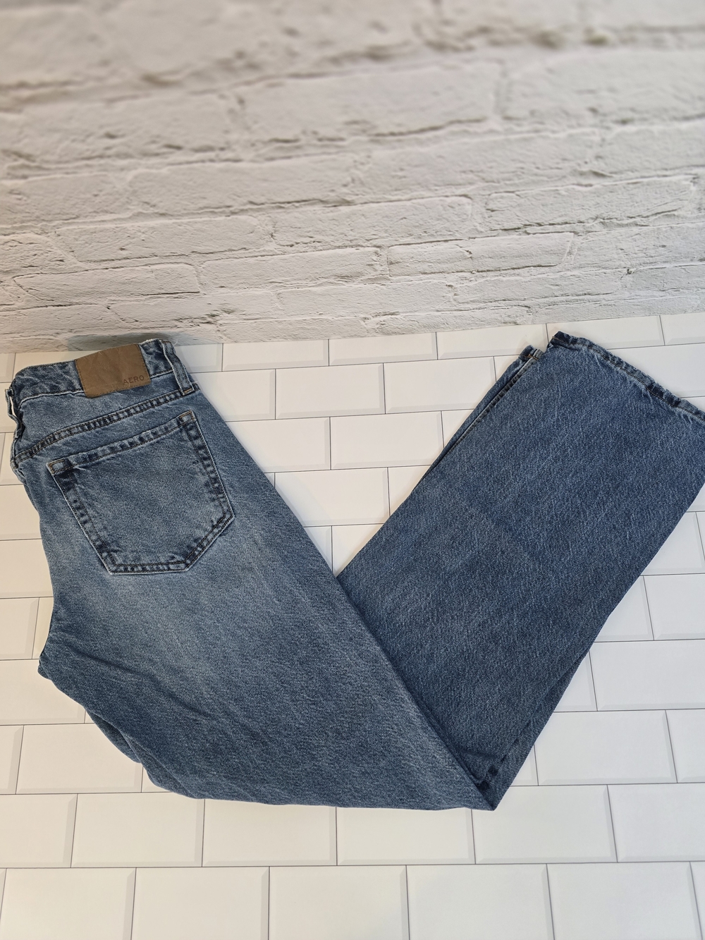 Aeropostale Distressed Women's Blue Denim Jeans Sz 2Reg